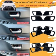 Toyota Vios 2023-Present Gen4 AC100 Inner Door Handle Frame Protector Cover For Vios Car Accessories