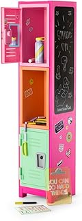 American Girl Truly Me Colorful Cubbies Locker 9-Piece Set for 18-inch Dolls with a Three-sectioned 