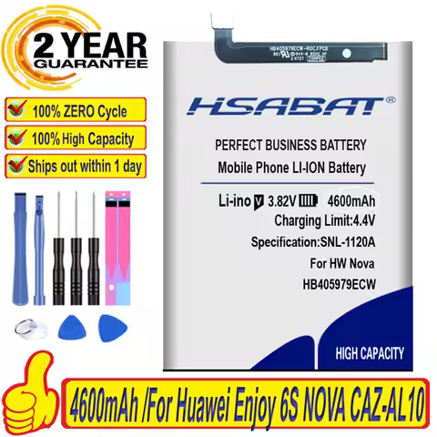 HSABAT Battery for Huawei Enjoy 6S NOVA CAZ-AL10/TL00 Honor 7A 7S 6A 6c Y6 PRO 2017 Y5 2017 p9 lite 