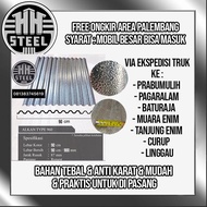Seng atap alkan aluminium kulit jeruk tebal 0,35 mm gelombang rapat