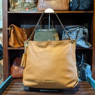 Tas Kulit Wanita Sisley Tote Bag Kulit Original Brand Light Brown Preloved