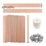 120Pcs Thick Wooden Candle Wicks, 5.1x0.5 Inch Natural Smokeless Wood Wicks for Candle Making