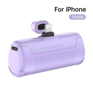 【50% OFF Voucher】KUULAA พาวเวอร์แบงค์ขนาดเล็ก Power Bank 4500mAh พาวเวอร์แบงค์ Mini แบตสำรอง Micro Type-C Lighting Output แบตสำรองความจุ 4500 mAh พกพาสะดวกPowerBank for iPhone 15 14 13 12 11 Pro Max