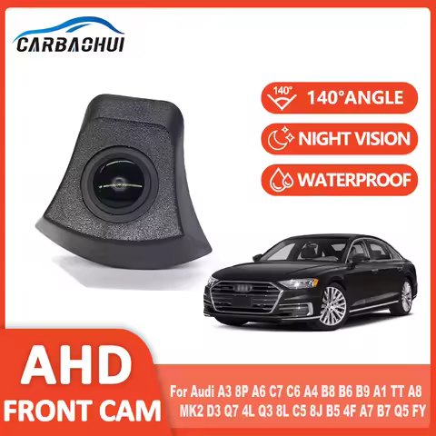 140° AHD Fisheye Car Front View Camera For Audi A3 8P A6 C7 C6 A4 B8 B6 B9 A1 TT MK2 A8 D3 Q7 4L Q3 