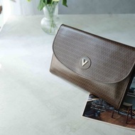 尋寶復古古董包-MARIO VALENTINO老花手拿信封方包