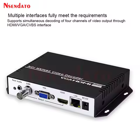 4K H.265 Muti-Viewer VGA HDMI NDI Video Protocols Streaming Decoder Ip to VGA HDMI NDI HX Stream Vid