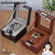 LUCKYSTOREGOODS Watch Storage Box, 1 Watch Slot Wood Watch Box, Portable Leather Watch Collection Bo