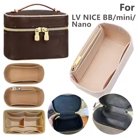 Felt Insert Liner Purse Organiser Pouch Handbag Tote Bag Internal Bag For LV Nice Nano/Mini/BB