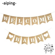 AIPING Baby Shower Decorations, Adorable Pre-Strung Baby Shower, Baby Announcement Sign for Backdrop