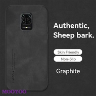 Case Redmi Note 9 9s 9Pro Soft Phone Case Camera Protection Sheep Bark Cover Luxury Authentic Leathe