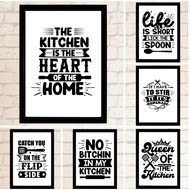 [Kitchen Quotes w Frame] Modern Decorative Design Wall Art