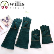 WILLIS Anti-Bite Safety Glove, Anti-Scratch Anti-Bite Biting Protective Gloves, Portable Leather Thickening Lengthening Leather Welding Gloves Catch Dog