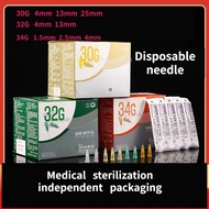 50/100PCS 30G 32G 34G Beauty needle 针头 Disposable needle independent packaging Beauty tools Local sh