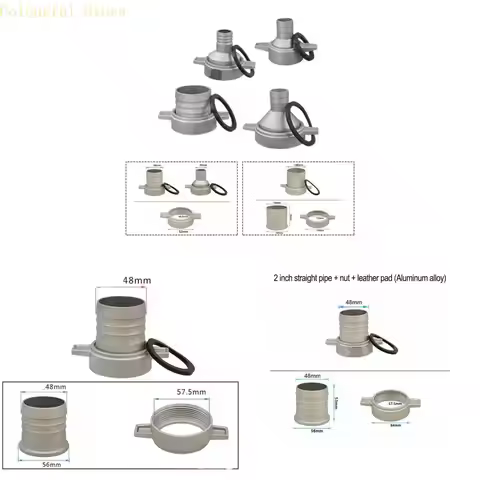 X7XD 168F170F188F Water Transfer Adapter Set with Aluminum Pump Fittings and Sealing Rubber Gaskets 