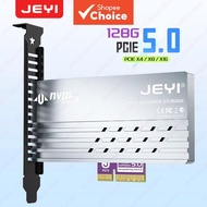 JEYI PCIe 5.0 to M.2 NVMe Adapter Card, PCIE X4/X8/X16 to M2 SSD Coverter with Aluminum Heatsink for