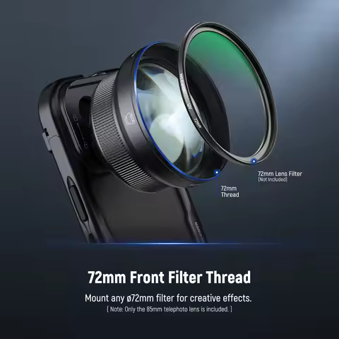 NEEWER HD 85MM Telephoto Phone Lens for 17mm Backplate 2.5X Magnification For SmallRig NEEWER iPhone