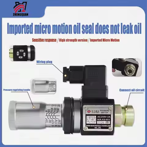 JCS-02N JCS-02NL JCS-02NLL High Pressure Adjustable Pressure Switch Hydraulic Oil Pressure Switch Fa