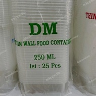 1 Dus Thinwall Container DM 250 ML/Kotak Makan Plastik 250ml