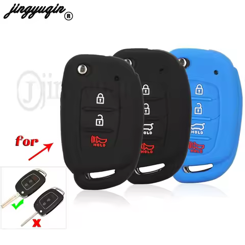 jingyuqin 3/4 Buttons For Hyundai Solaris IX35 IX45 ELANTRA HB20 Verna Solaris Flip Folding Remote K