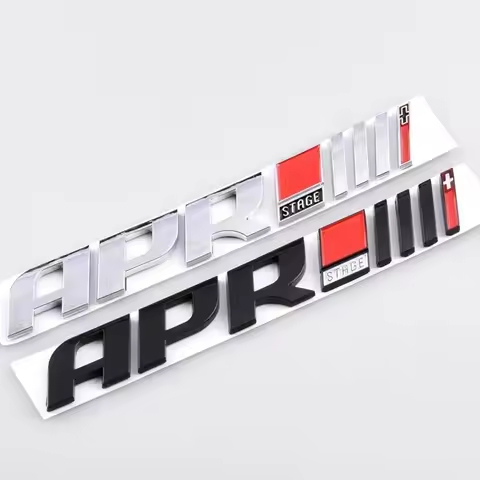Chrome Black 3D ABS Letters Logo APR Stage III 3+ Rear Trunk Boot Badge Emblem Sticker for VW GOLF A