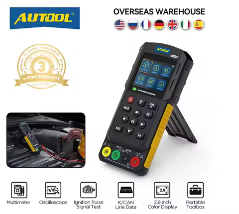 AUTOOL Auto Diagnostic Multimeter DM303 Car Circuit Tester with K/CAN/Oscilloscope/Cranking/Analog S