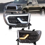 VLAND HeadLights Assembly Compatible for Toyota TUNDRA 2007-2013/SEQUOIA 08-17&18-20 Headlights, Plu
