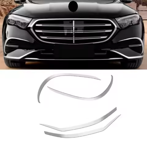 Front Bumper Chrome Plated Decorative Strip for Mercedes-Benz E-Class W214 E260 E300 2024-2025