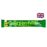 Chewits Xtreme Sour Apple Chews Candy 34g imported from UK
