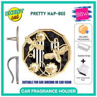 Pretty Hap-Bee Bath & Body Works BBW Car Fragrance Refill Holder 100% Authentic