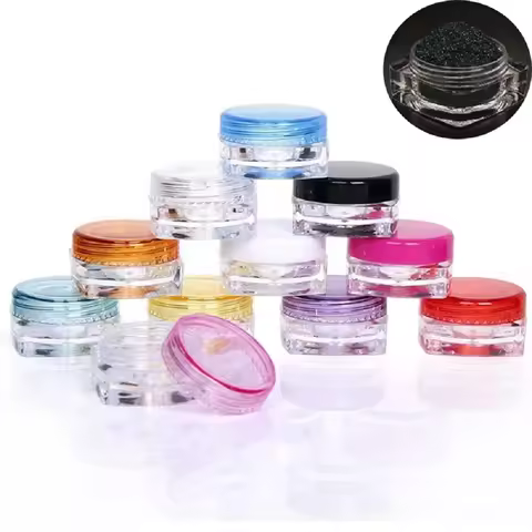 5 Pcs 3g/5g Empty Plastic Cosmetic Jars, Travel Cosmetic Container, Mini Cosmetic Containers, for Fa