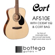 Cort AF510E Acoustic-Electric Guitar with EQ & Bag (40" Concert-Size)