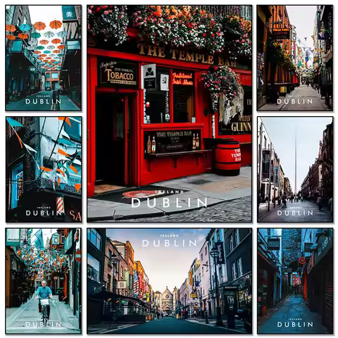 Ireland Vintage Travel Poster Canvas Painting And Prints Modern Wall Art HD Pictures For Home Living