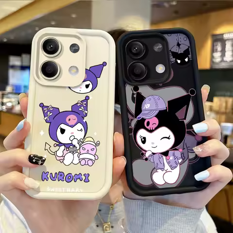 Cute Kuromi Redmi Phone Case Shockproof Sanrio Phone Cover For Redmi Note 13 12 Pro Plus 5G Note 13 
