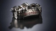 BREMBO GP4-MS 一體成形對四 對四卡鉗 前卡鉗 鈦色 灰底紅 (單邊) 108mm 公司貨 ★朝幸機車行★