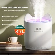 4.5L Double Spray Large Capacity Humidifier USB Mini Home Office Desktop Air Conditioning Room Bedroom Air Humidifiers Diffuser