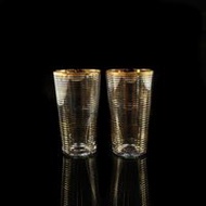 Baccarat ) 老式金銀絲細工玻璃杯（ 2 件）- 二手