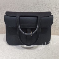 Hermes Halzan 25 黑色金扣 B Stamp