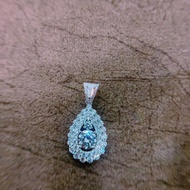 Pendant Accessories M031 Water Drop 2 Borders Luxury Necklace Plate Italian Silver Jewelry - Thuan P