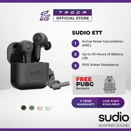Sudio ETT Active Noise Cancellation True Wireless Bluetooth IPX5 Earbuds | Up to 30 Hours Battery (FREE PUBG BAG)