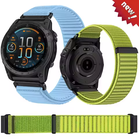 26/22/20mm Braided Nylon Strap for Garmin Tactix 8/Fenix 8 51mm 47mm Quick Fit Wristband for Garmin 