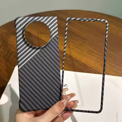 For Honor Magic V5 V3 Case Stylish Carbon Fiber Texture PC Skin-friendly Cover For Honor Magic V 5 3