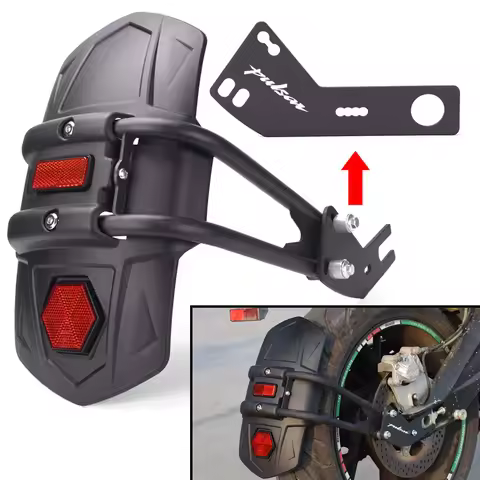 Motorcycle Plastic Rear Mudguard Fender Fender with Reflector For Bajaj Pulsar 200 NS/200 RS/200 AS