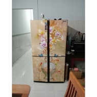 3D Decal for large refrigerator size by size - GREEN JADE VASE