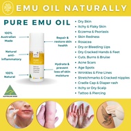 Pure Emu Oil from Australia. First Aid for Dry Skin, Eczema, Psoriasis, Hives. 100% Natural.