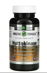 🌈Amazing Nutrition 納豆激酶 100 毫克 90 粒素食膠囊 , 🌈心血管健康和血液循環 🌈 成年人每日 1 粒，兩餐之間服用