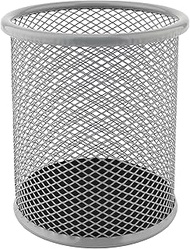 D.RECT Komo Pen Holder Desk Organiser Metal Mesh Round Sturdy Pen Box for Office and Home Office Hei