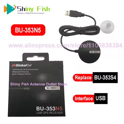 GlobalSat BU-353N5 Waterproof USB GPS Receiver G-mouse BU353N5 Replace BU-353S4 MediaTek AG3335MN GP