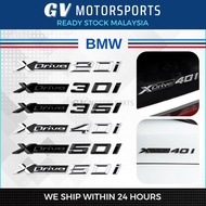 READY STOCK BMW xDrive 20i 30i 35i 40i 50i Emblem logo Car Rear Trunk Decal Badge Sticker ABS for BM