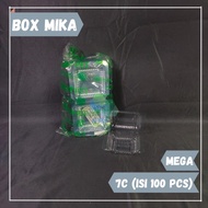 Box Mika Plastik Mega 7C isi 100pcs / Mika Klepon / Mika Kecil Jajanan