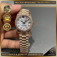 Clean Factory Log Series Pink Plate Diamond Set Watch 31mm 2235 movement 904L stainless steel fully 